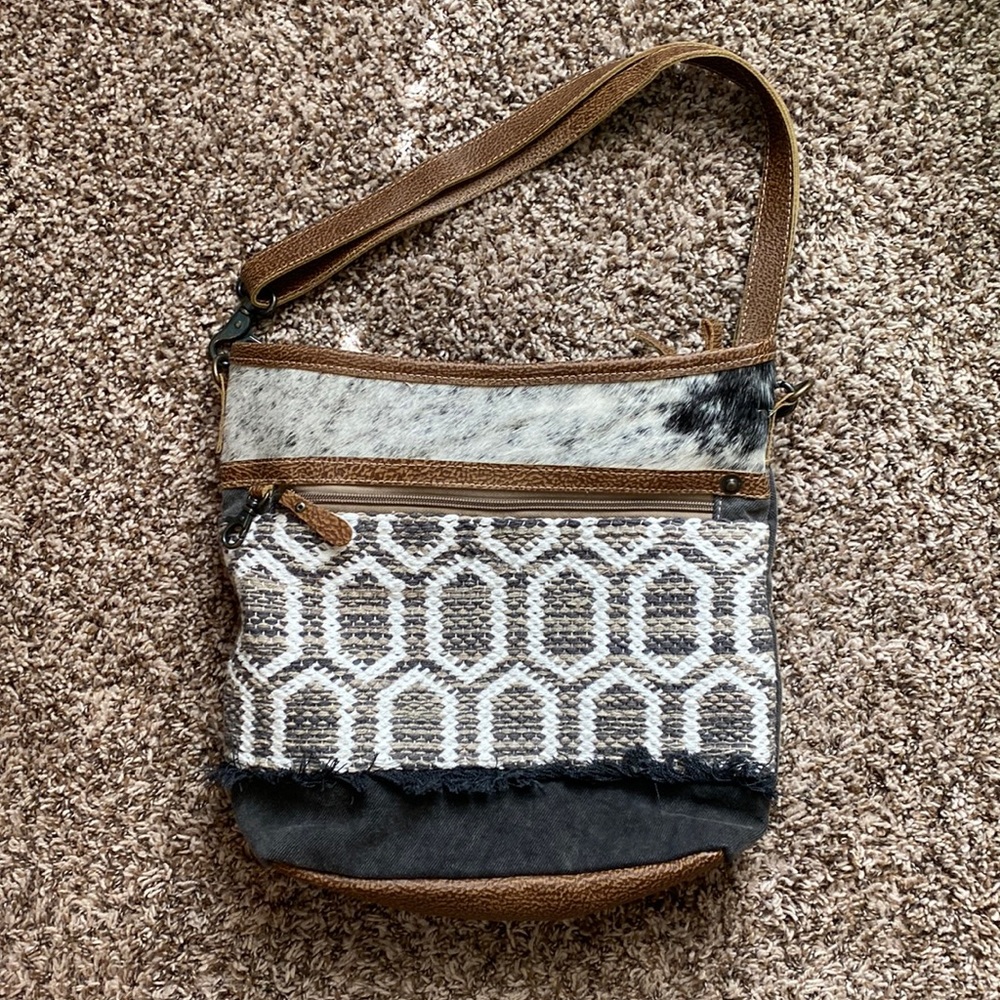 Myra cow shoulder bag
